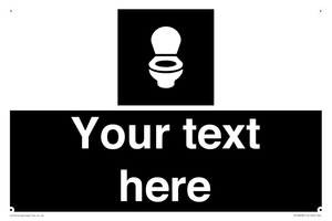 Custom information: black panel wc toilet